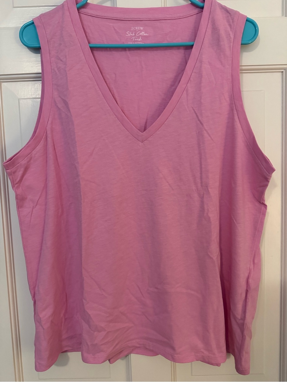 J. Crew Pink V-Neck Sleeveless Cotton Top, new with tag!